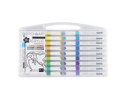 *Набор маркеров акрил.на водн.осн.кругл.након.1-3мм Sketch&Art BrunoVisconti 36цв в пласт.упак.