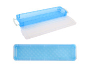 Пенал-футляр пластик 1отд.370х95х45мм КОКОС ГОЛУБОЙ