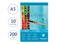 *Склейка д/акварели 200г мелк.зерно 100%цел.Etival Clairefontaine 10л А5