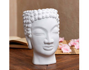 Кашпо-органайзер для декора.керамическое белое "Будда" h210мм