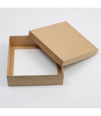 Коробка картонная складная пустая квадратная 260х260х80мм КРАФТ