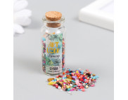 Баночка(стекло) с наполнением "Природный камень со стеклом" 20гр 5х2,2см ЦВЕТ