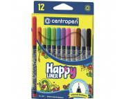 Набор линеров Happy Centropen 2521 0,3мм 12цв в картон упак. Набор линеров Happy Centropen 2521 0,3мм 12цв в картон упак.