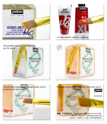 Pebeo Рекламный плакат А-3 Средство для мытья кистей "Brush cleaner" P-650315 Pebeo(Пебео) Франция