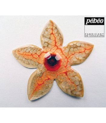 !Рекламный плакат А-3 Цветок Краска лаковая для всех поверхн."Fantasy Prisme" 45мл P-1660** Pebeo(Пебео) Франция