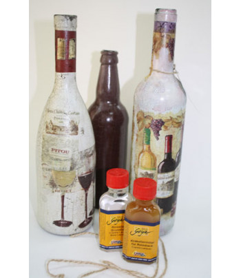 !Рекламный плакат А-5 Бутылки Двухкомпонентный кракелюр Solo Goya KR-4101-50ML-4102-50ML Kreul:(Кройль) Германия