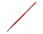 Кисть из волоса Микс(соболь+синтетика) КРУГЛАЯ/ручка коротк.красная,обойма soft-touch "AQUA red" Roubloff №3