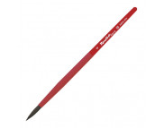Кисть из волоса Микс(соболь+синтетика) КРУГЛАЯ/ручка коротк.красная,обойма soft-touch "AQUA red" Roubloff №6