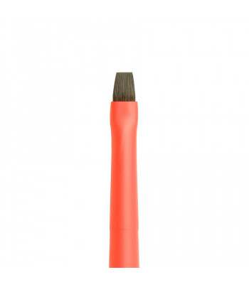Кисть из волоса Микс(соболь+синтетика) ПЛОСКАЯ/ручка коротк.красная,обойма soft-touch "AQUA red" Roubloff №8