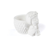 ПОДСВЕЧНИК "АНГЕЛ С КОРЗИНКОЙ" фигура для декора (гипс)  9х6,5х7см