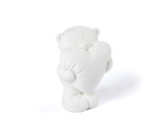 МИШКА С СЕРДЕЧКОМ фигура для декора (гипс)  3х6х10см