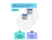 *R d50 Холст/подрамн.шестиугольн. ХЛОПОК 260г мелк.зерно акрил.грунт натяж.задн.Студия ГАММА упак.2шт.
