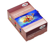 Набор красок акрилов.глянцевых в баночках "Хобби" ГАММА 20млх6цв в картон упак.