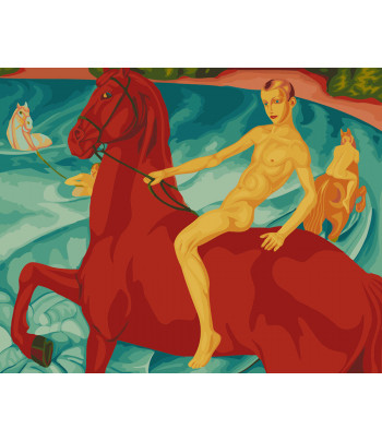 !Нет скидок 40х50см Н-р живопись по номерам "Купание красного коня"(холст/подр.+н-р акрил красок+кисти+инструкц.) /GTG-PNB/R1 №07