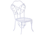 Миниатюрный объект металл "Стул" 100х60мм /MET408 БЕЛЫЙ