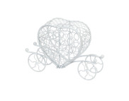 Миниатюрный объект металл "Карета" 80х110мм /MET-409 БЕЛАЯ