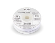 Лента декоративная капроновая Blitz 6ммх45,7м 001 БЕЛЫЙ