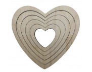Набор форм из фанеры для заливки эпоксидн.смолы "Сердце" ВД-1150 Mr.Carving 5шт.