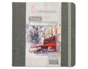 *Альбом д/акварели 200гр средн.зерно,100%цел.альбом/жестк.обл "Watercolour book"Hahnemuhle 30л 14х14см.СЕРЫЙ