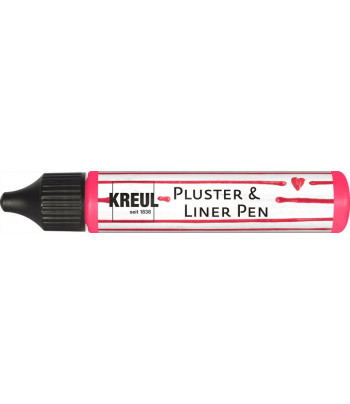 Контур универсальный опухающий (стирка до 40*С) "Pluster Liner Pen" Kreul 29мл ФЛЮОР РОЗОВЫЙ