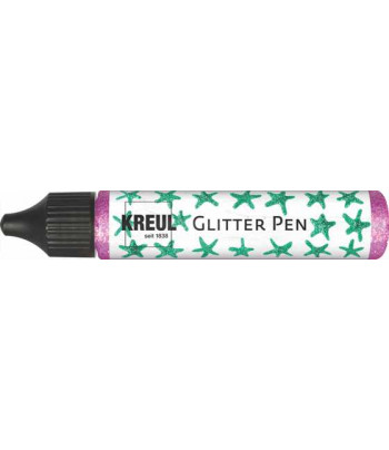 Контур универсальный с глиттером (стирка до 40*С) "Glitter Pen" Kreul 29мл МАЛИНОВЫЙ