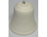 Колокольчик классический большой керамический белый для декорирования  d65м h70мм