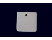Медальон "Квадрат" керамический белый для декорирования 25х25мм (5шт.)