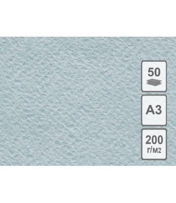 R РАЗБИРАТЬ! Бумага для АКВАРЕЛИ / ПАСТЕЛИ  200г рисовальная 100% цел.ЛЛХ А3 50л ГОЛУБАЯ