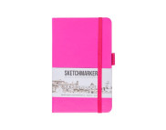 Альбом д/эскизов 140гр книжн.ф.облож.тверд.Неоновая фуксия Sketchmarker 80л 9х14см А6