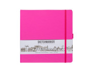 Альбом д/эскизов 140гр книжн.ф.облож.тверд.Неоновая фуксия Sketchmarker 80л 20х20см