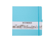 Альбом д/эскизов 140гр книжн.ф.облож.тверд.Небесно-голубой Sketchmarker 80л 20х20см