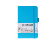 Альбом д/эскизов 140гр книжн.ф.облож.тверд.Синий Карибский Sketchmarker 80л 9х14см А6