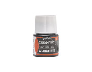 *Краска-эмаль лаковая непрозр (вр.сушки 8час.) Ceramic Pebeo 45мл  ЧЕРНЫЙ