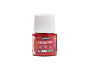 *Краска-эмаль лаковая непрозр (вр.сушки 8час.) Ceramic Pebeo 45мл  ВИШНЕВЫЙ КРАСНЫЙ