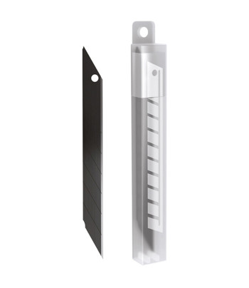 Запасные лезвия в наборе для трафаретн.ножей Berlingo 9см 5шт в пластик. пенале ЧЕРНЫЕ