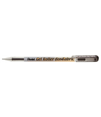 Ручка гелевая для ткани Pentel Gel Roller for Fabric" 1мм ЧЕРНЫЙ