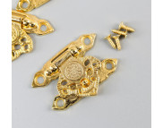 Замочек декоративный для шкатулок "Узорный" 23х33мм 2шт. ЗОЛОТО