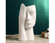 Кашпо для декора.керамическое "Взгляд" 300х100х280мм БЕЛОЕ