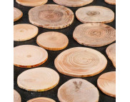 Набор круглых деревян.спилов d от 4 до 7 см, h3,5 мм "Ассорти лесное" 50 шт.
