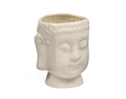 Кашпо для декора керамическое глазурь"Будда" 100х90 БЕЛОЕ
