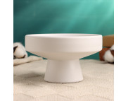 Кашпо-подставка для декора.керамическое "Кристофер" 130х130х80мм БЕЛОЕ