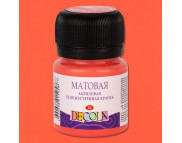 Краска акриловая матовая "Dekola" ЗХК 20мл КОРАЛЛОВАЯ