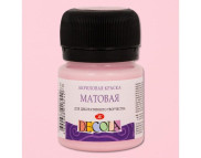 Краска акриловая матовая "Dekola" ЗХК 20мл СВЕТЛО-РОЗОВАЯ