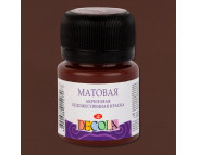 Краска акриловая матовая "Dekola" ЗХК 20мл КОРИЧНЕВАЯ