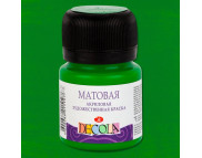 Краска акриловая матовая "Dekola" ЗХК 20мл ЗЕЛЕНАЯ СВЕТЛАЯ