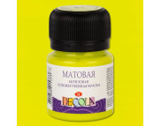 Краска акриловая матовая "Dekola" ЗХК 20мл ЛАЙМ