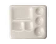 Палитра фарфоровая прямоугольная 6 ячеек Белые ночи ЗХК 7,5х8,5х1,4см