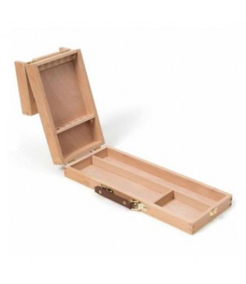 *Этюдник буковый (350х140х550мм) без ножек с ячейками и пеналом (3 секции) Сонет